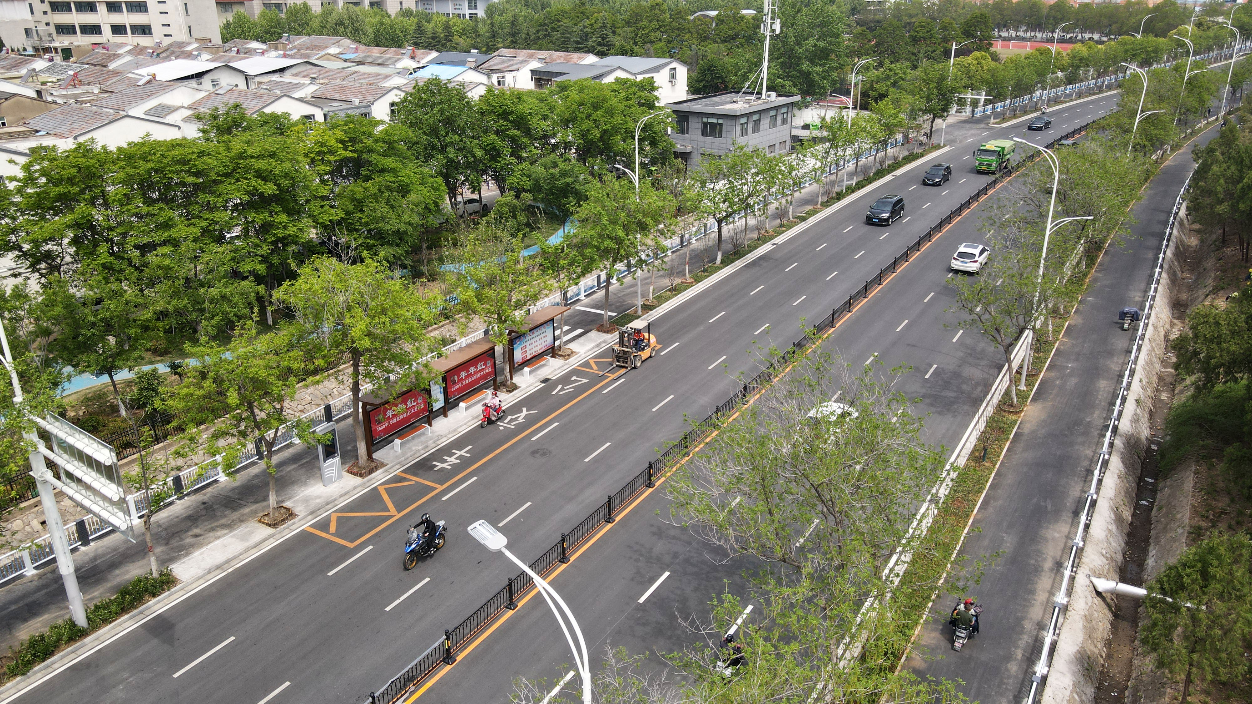 顏值與品質(zhì)雙提升——泰山路全線暢通